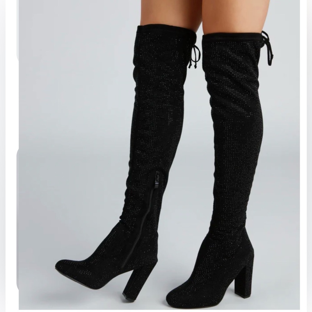 Olivia Miller Black Over-the-Knee Boots